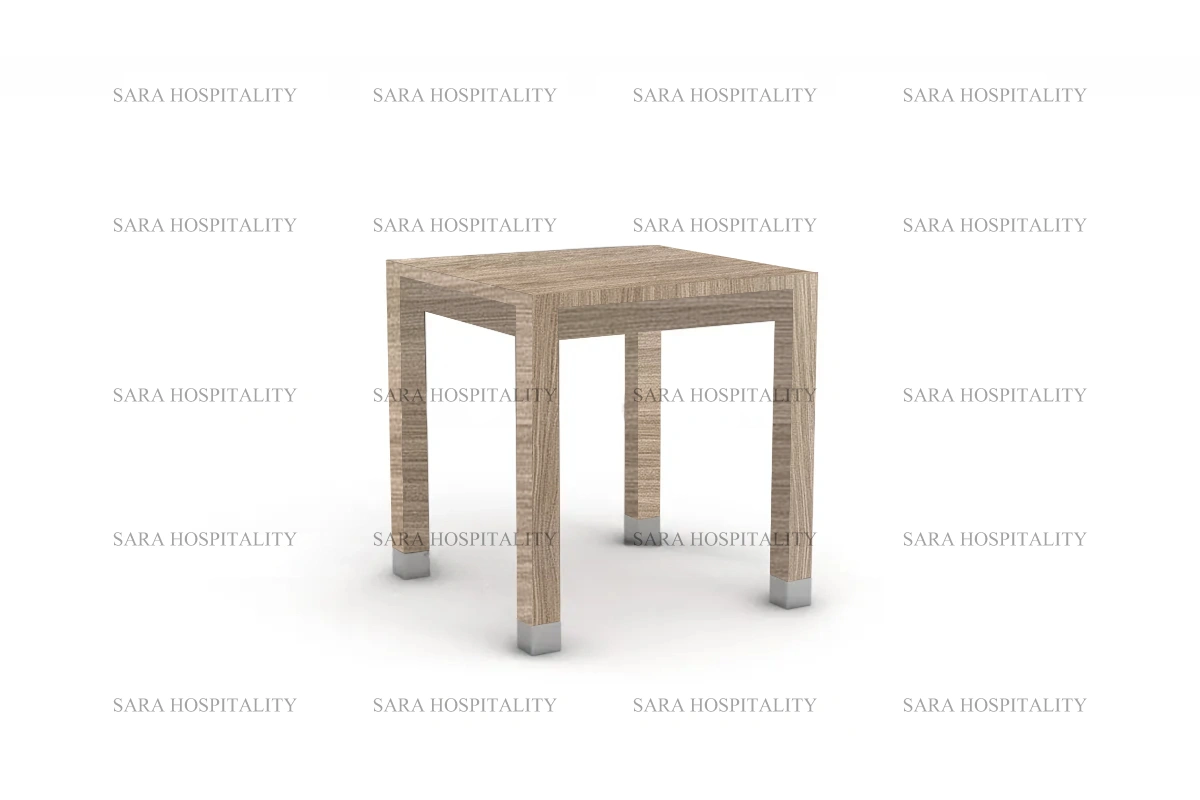 Sleek architectural end table showcasing a geometric silhouette and a seamless, high-quality finish