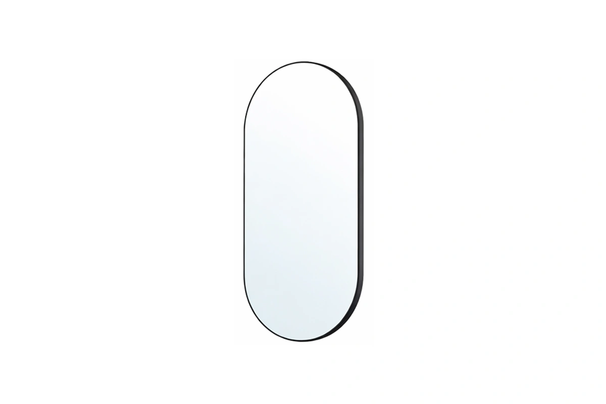 Contemporary slim edge floor-to-ceiling mirror designed for luxury resort suites