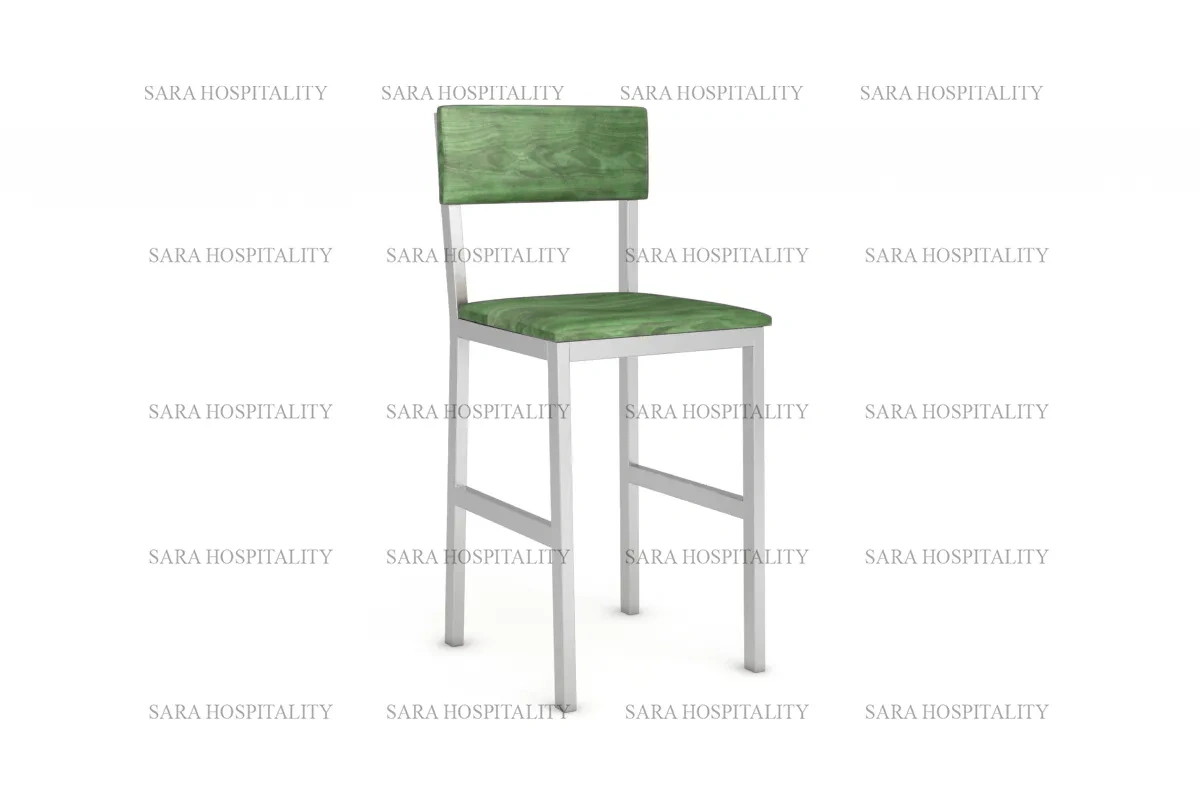 Durable Industrial Frame Side Chair for commercial restaurant interiors.