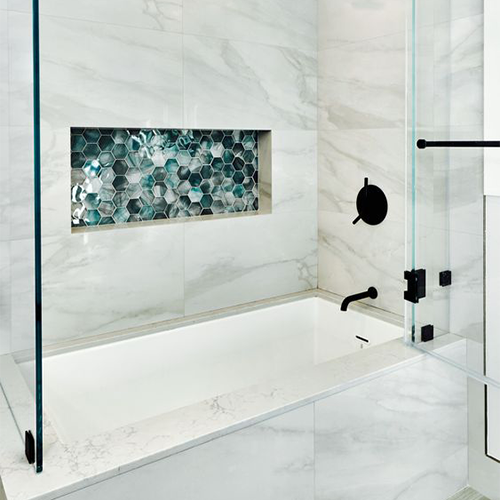 Premium alcove tub shower surround for modern bathrooms