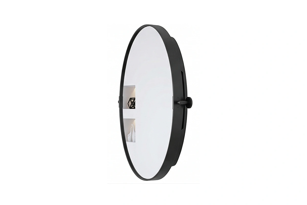 Durable oval accent mirror in a professional finish for commercial use