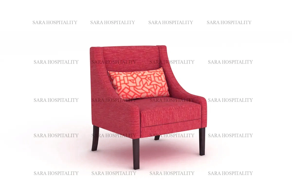 Vibrant Accent Lounge Chair for eclectic breakfast coffee shops