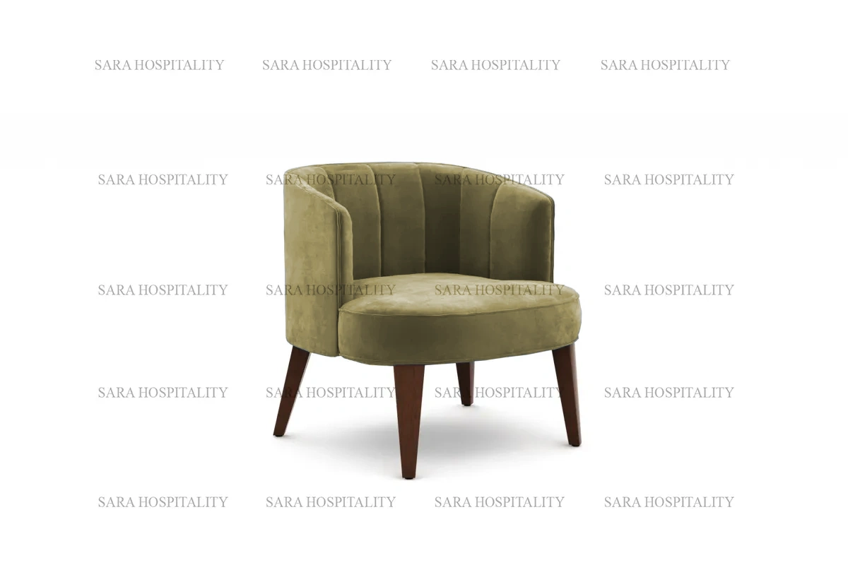 rgonomic Barrel Lounge Chair for comfortable hotel buffet dining