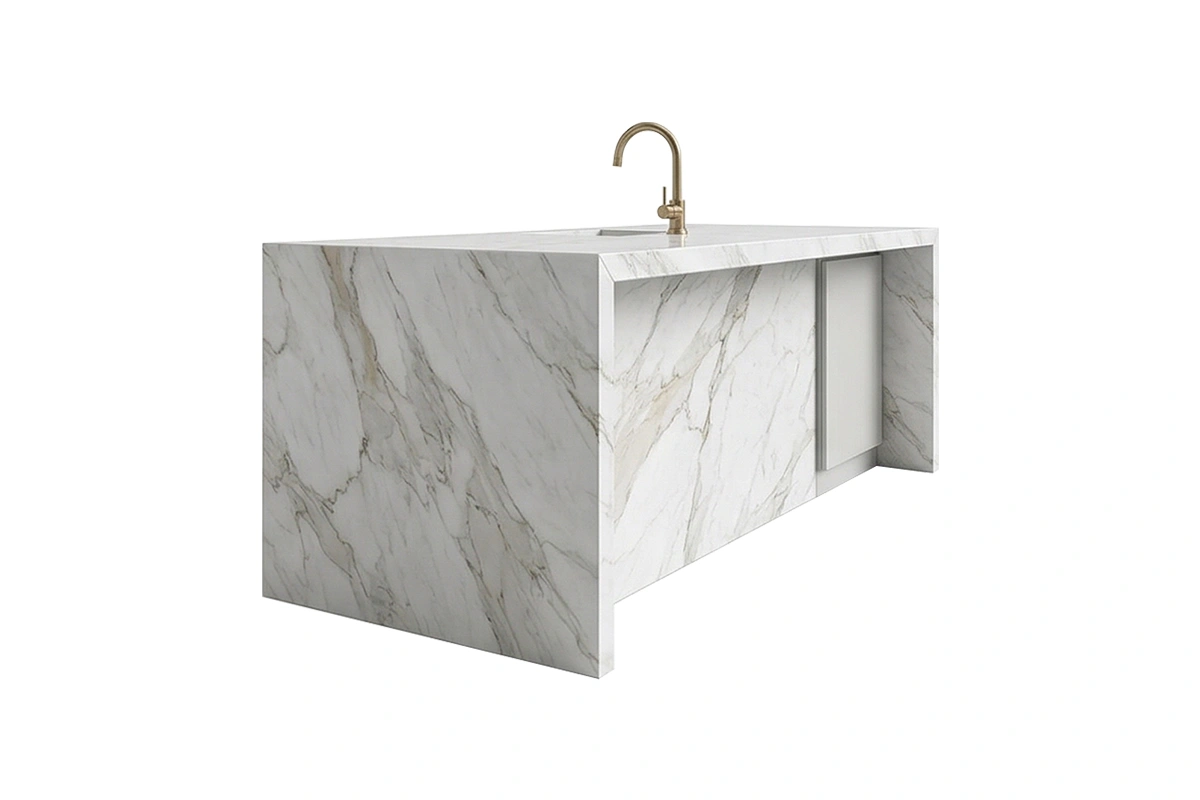 Sleek architectural counter extension showcasing a clean-lined, cantilevered design and a refined, minimalist silhouette