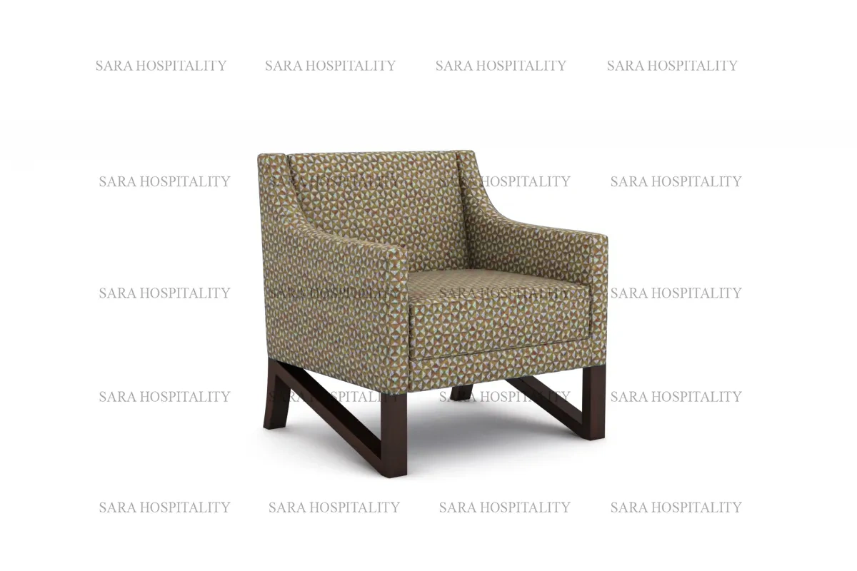 refined upholstered arm lounge chair design