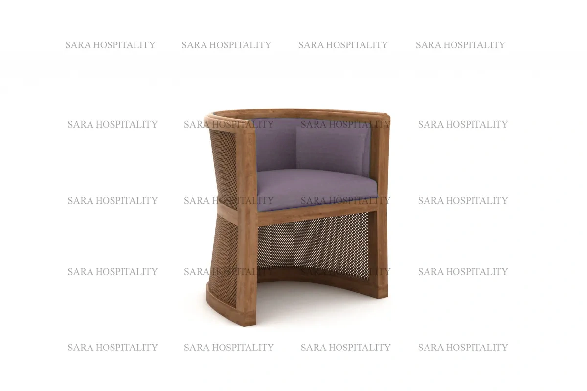 cozy wood base lounge chair