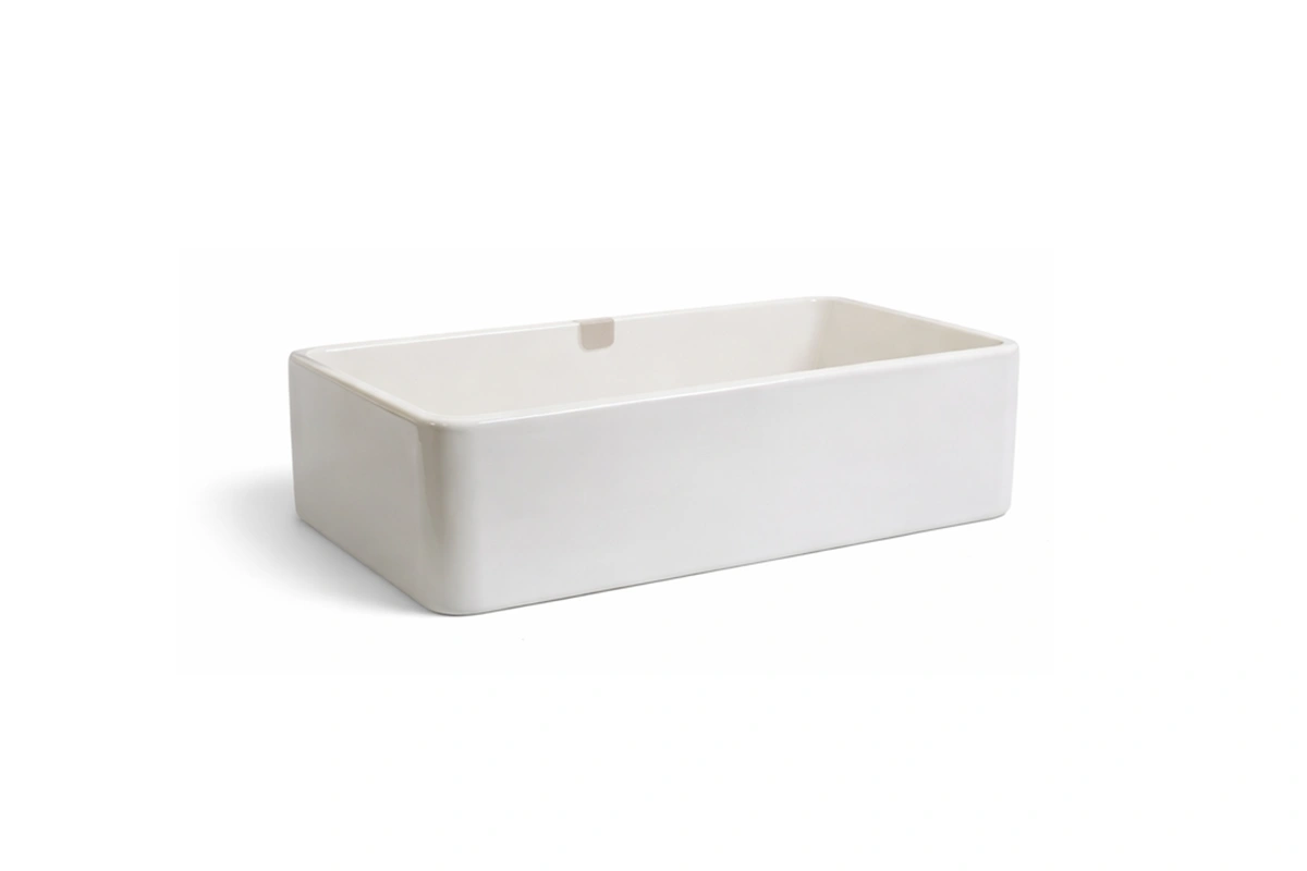 Contemporary bathroom countertop with an integrated trough-style sink for a clean, monolithic look.