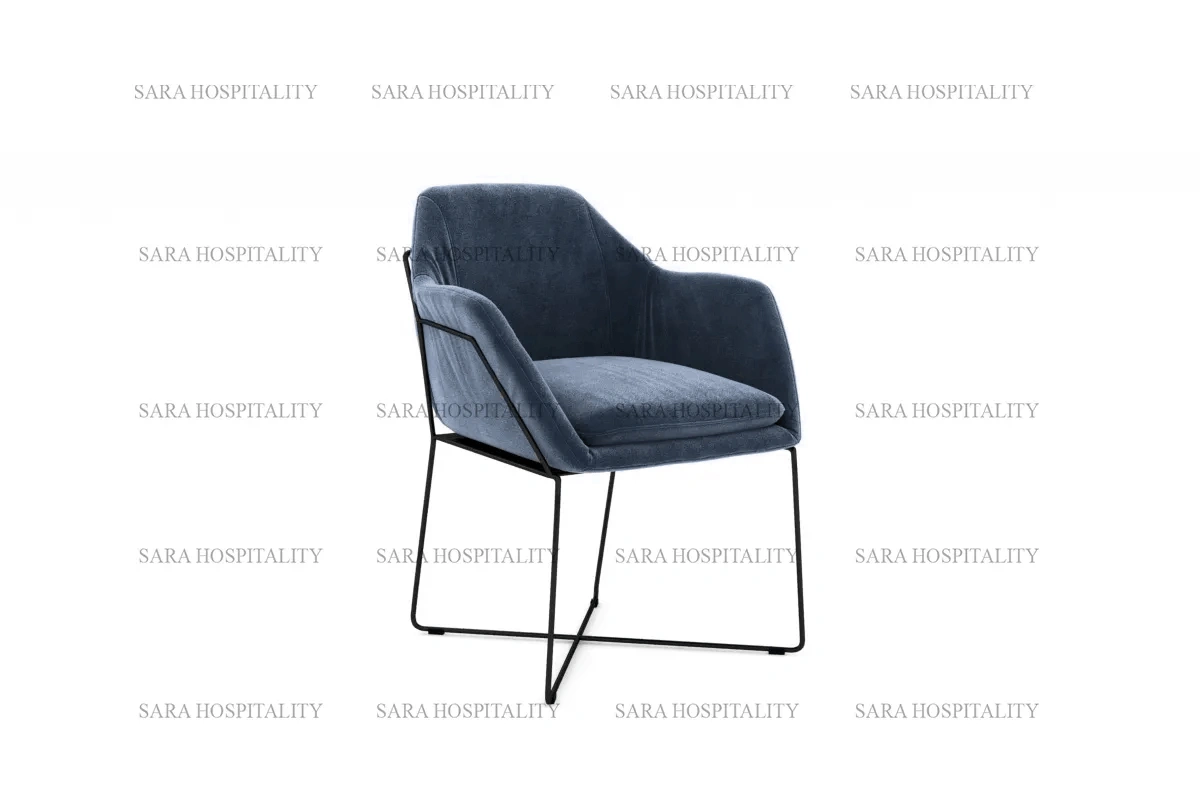 Artisan Metal Frame Accent Chair for mid-century breakfast studios
