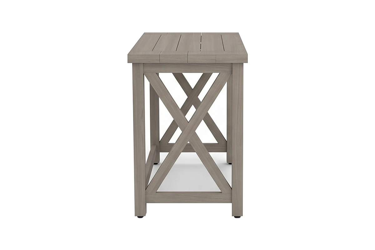 Sleek Trestle Writing Desk: Sharp, precision-welded cross frame with integrated cable management for a clutter-free workspace