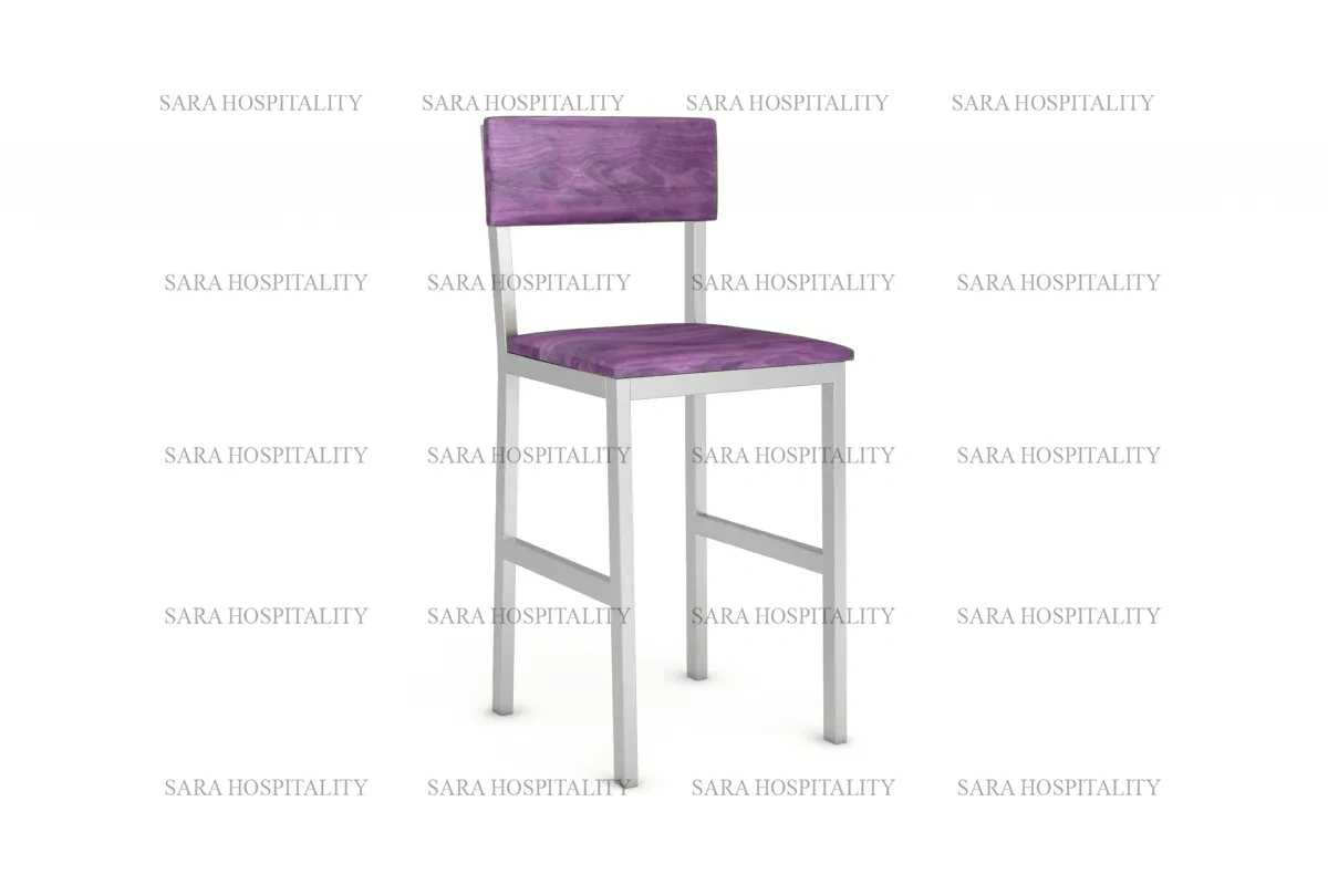Minimalist Industrial Frame Side Chair for upscale cafe seating.