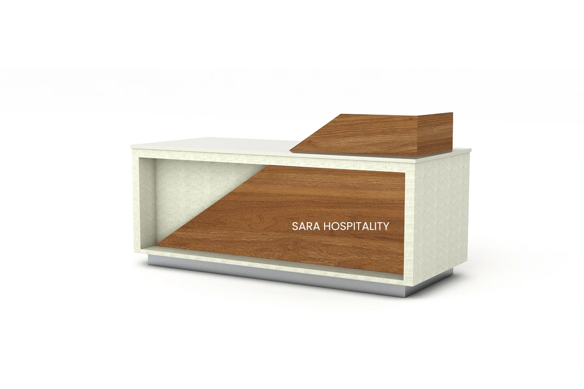 Sleek Chevron-Angle Counter: Sharp, precision-fit modular joints featuring subtle LED accents and integrated cable management