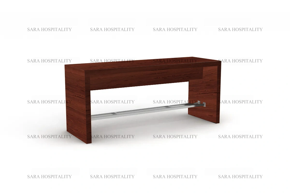 Architectural minimalist desk featuring a sturdy yet lightweight frame and a polished, clutter-free surface