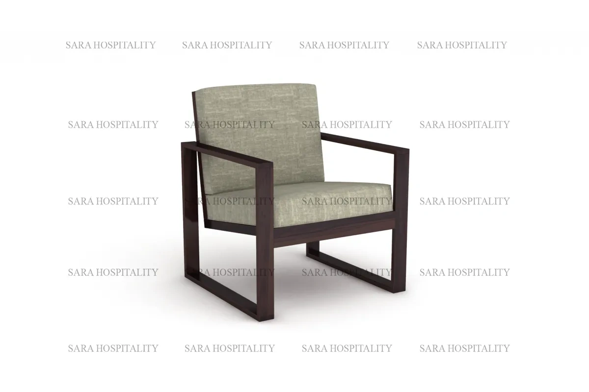 premium wooden frame armchair
