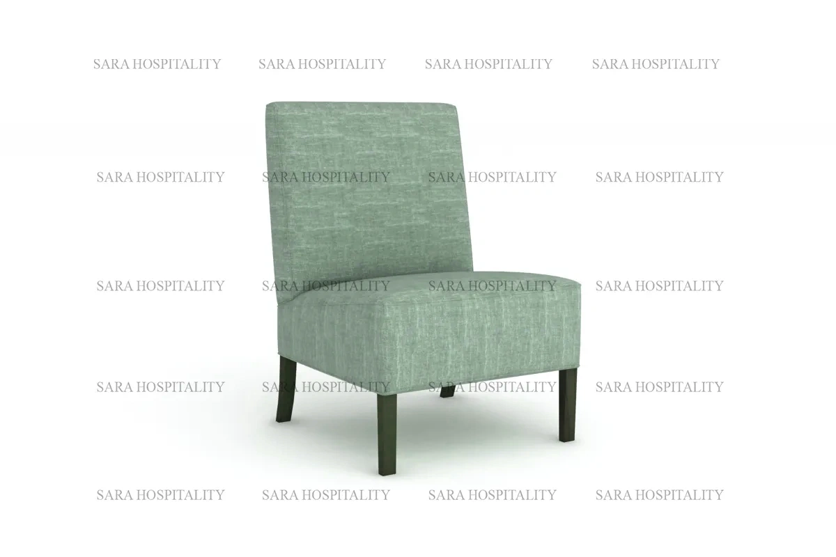 Sturdy Elevated-Back Lounge Chair for structured hotel buffet dining