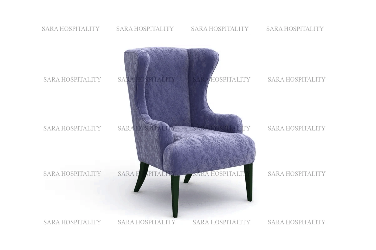 High-Back Wingback Lounge Chair for luxury hotel buffet alcoves