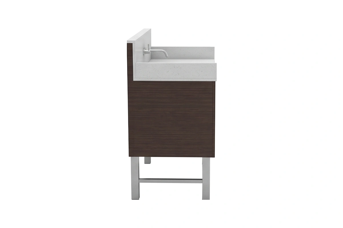 Sleek space-saving utility counter showcasing a heavy-duty, low-profile layout tailored for high-use compact spaces