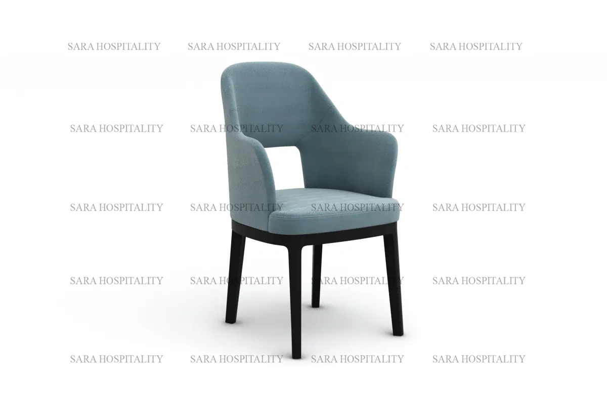 Versatile Armless Lounge Chair for flexible hotel morning seating