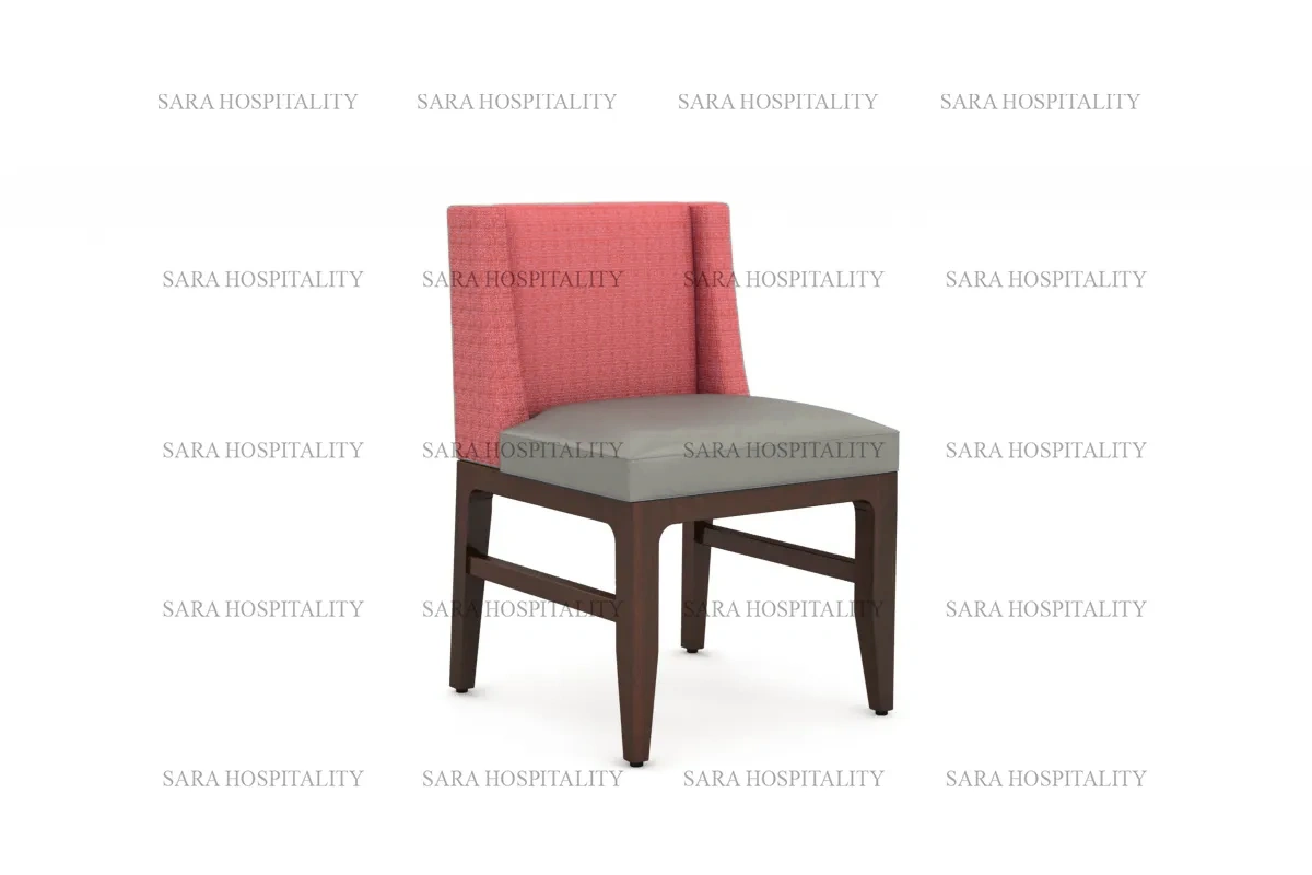 Minimalist Contemporary Wood Frame Chair for hotel lobby lounges.