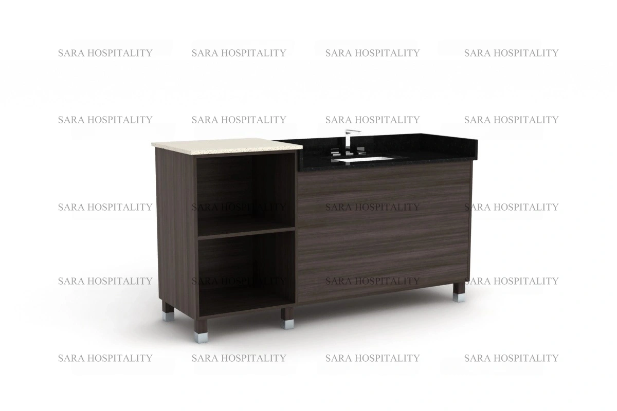 Sleek Double Drawer Vanity Base for organized hotel ensuite bathrooms