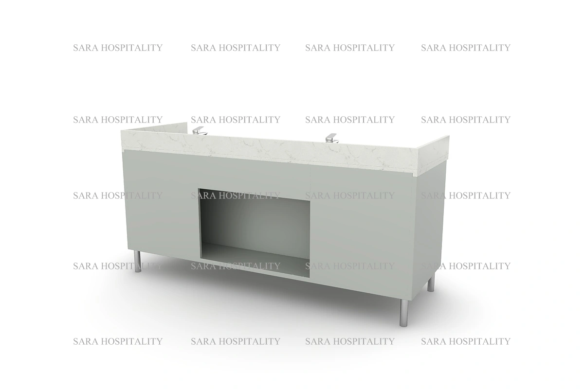 Contemporary designer stone deck with a unique, hand-selected mineral pattern and a smooth, stain-resistant protective coating