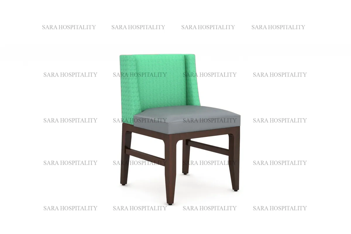 Durable Contemporary Wood Frame Chair for commercial hospitality."