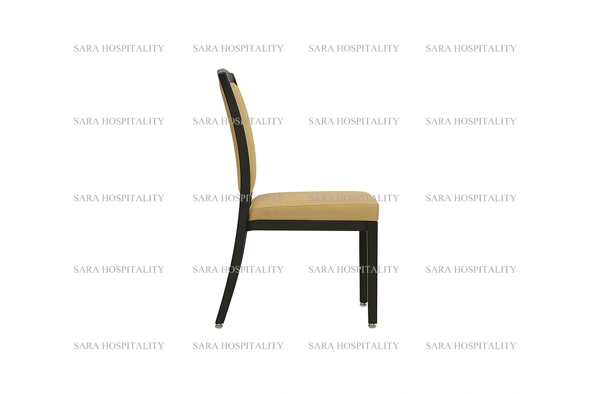 Sleek Elegant Upholstered Side Chair for boutique morning cafes