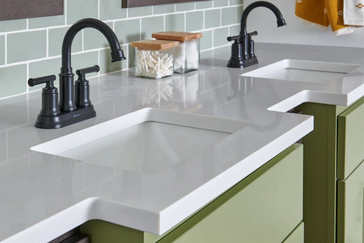 Sleek Modern Countertop for minimalist hotel ensuite bathrooms