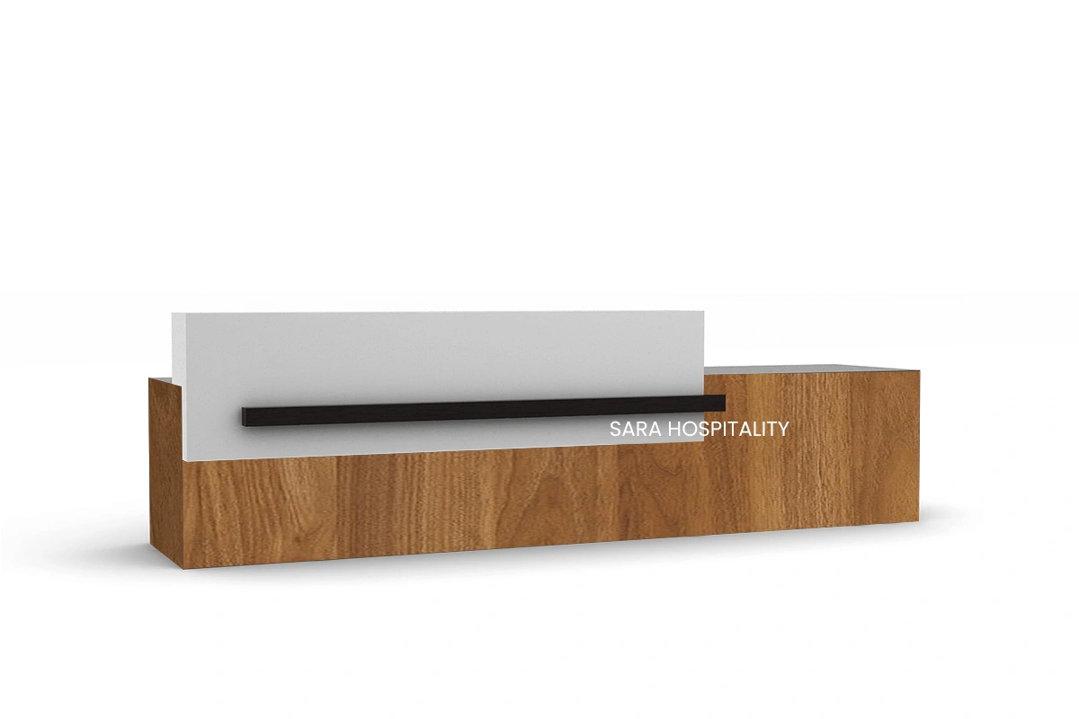 Sleek architectural floating-ledge desk showcasing a raised, wall-to-wall floating counter surface with concealed LED under-lighting and cable management