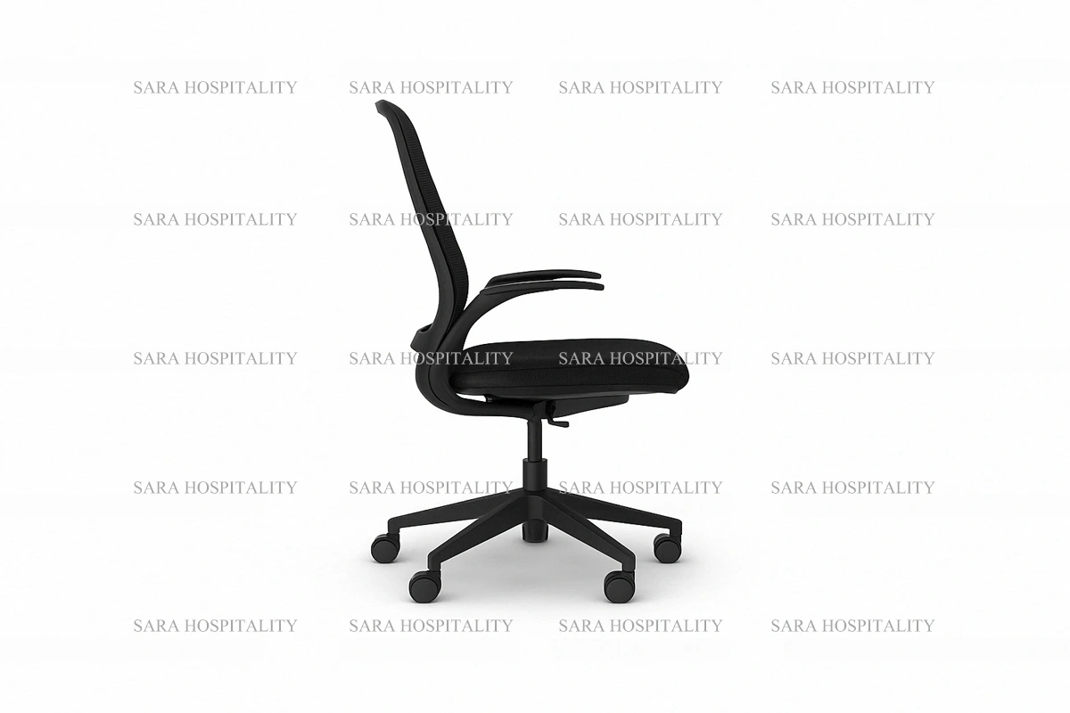 Industrial Mesh Task Chair for urban breakfast work-cafes