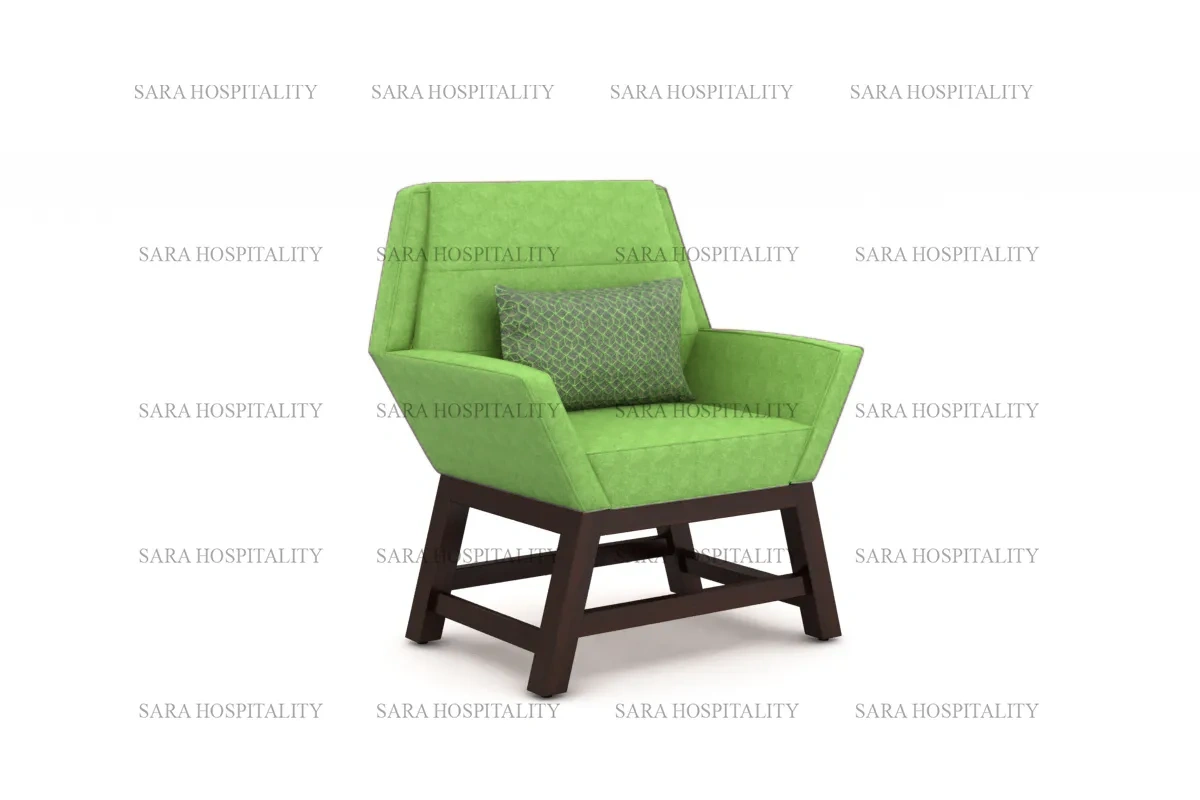 refined wooden frame accent chair design