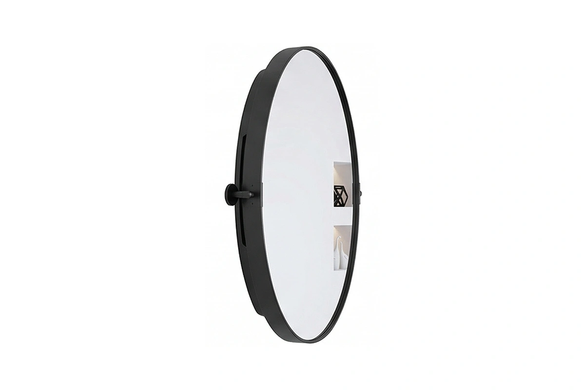 Hospitality-grade oval mirror designed for elegant boutique vanities