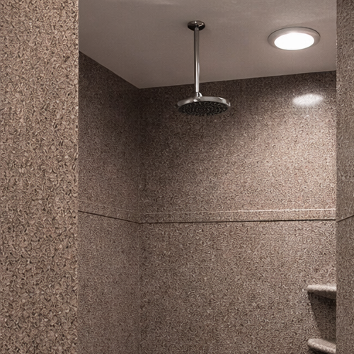 Buy granite shower surround with built-in seat for luxury bathrooms