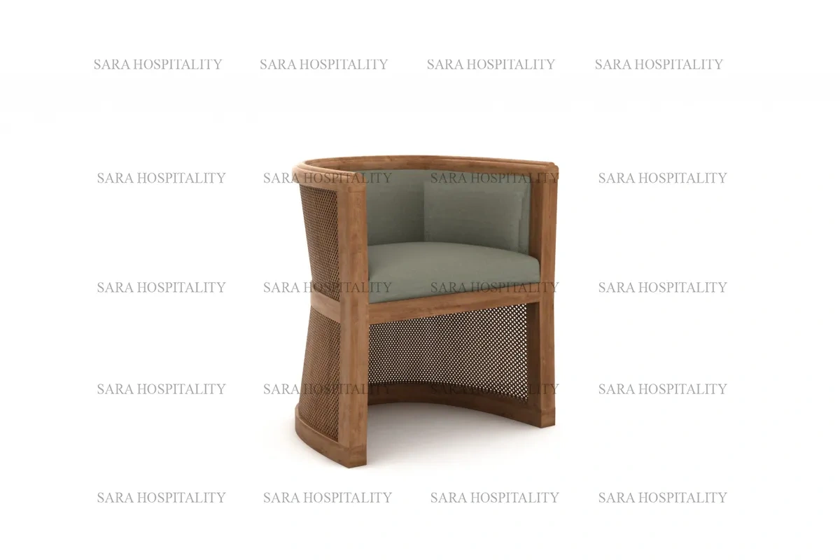 premium wood base lounge chair