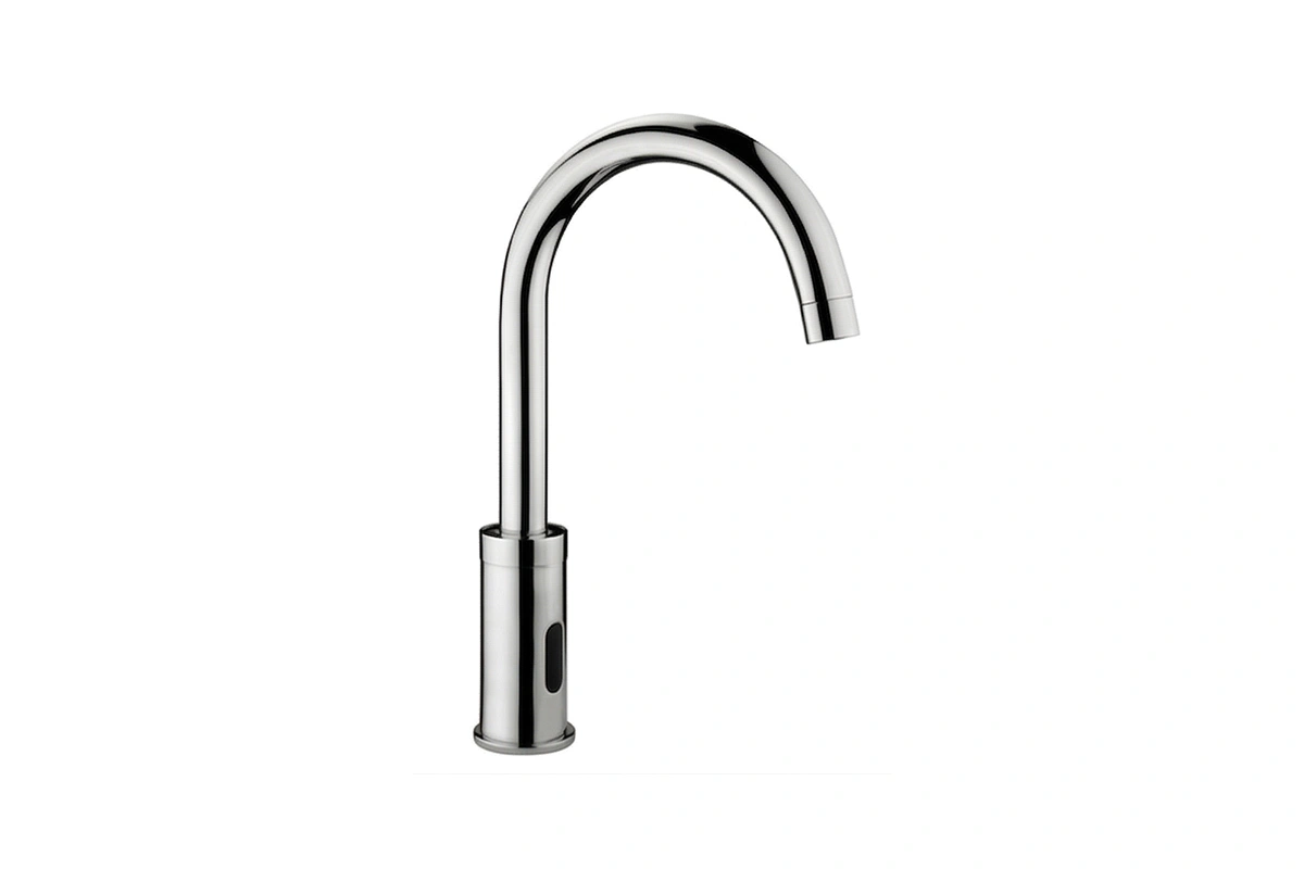 Sleek hospitality-grade gooseneck faucet for spacious vanities