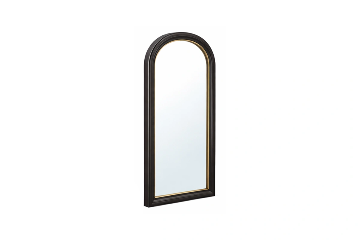 Contemporary thin-frame full length mirror designed for luxury boutique hotel suites