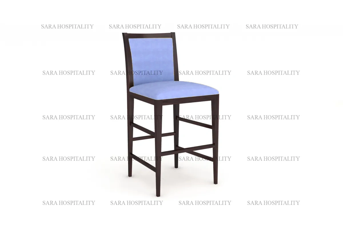 Minimalist Cushion Back Dining Chair for boutique inn breakfast rooms.