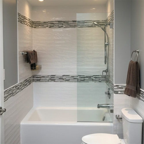 High-quality sliding door quartz tub surround for hotels