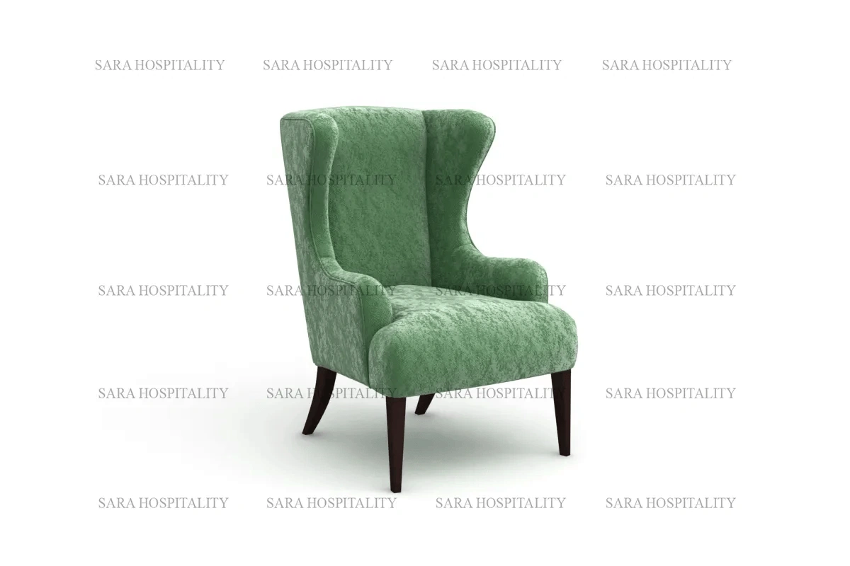 Grand Wingback Lounge Chair for hotel breakfast firesides