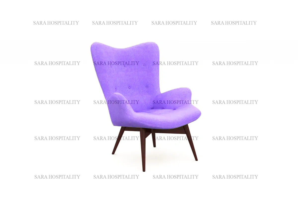 Durable Mid-Century Lounge Chair for upscale hotel buffet foyers
