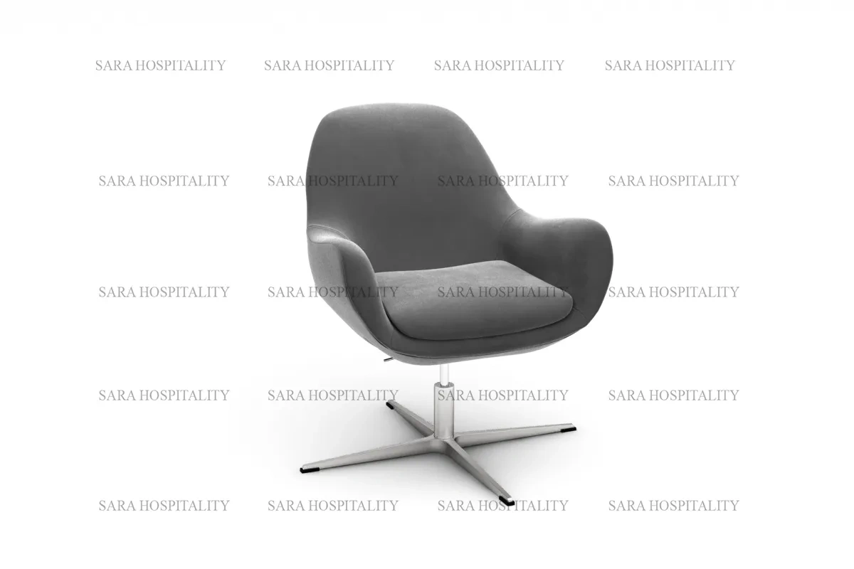 Sculpted Contoured Ergonomic Chair for restful hotel morning lounges