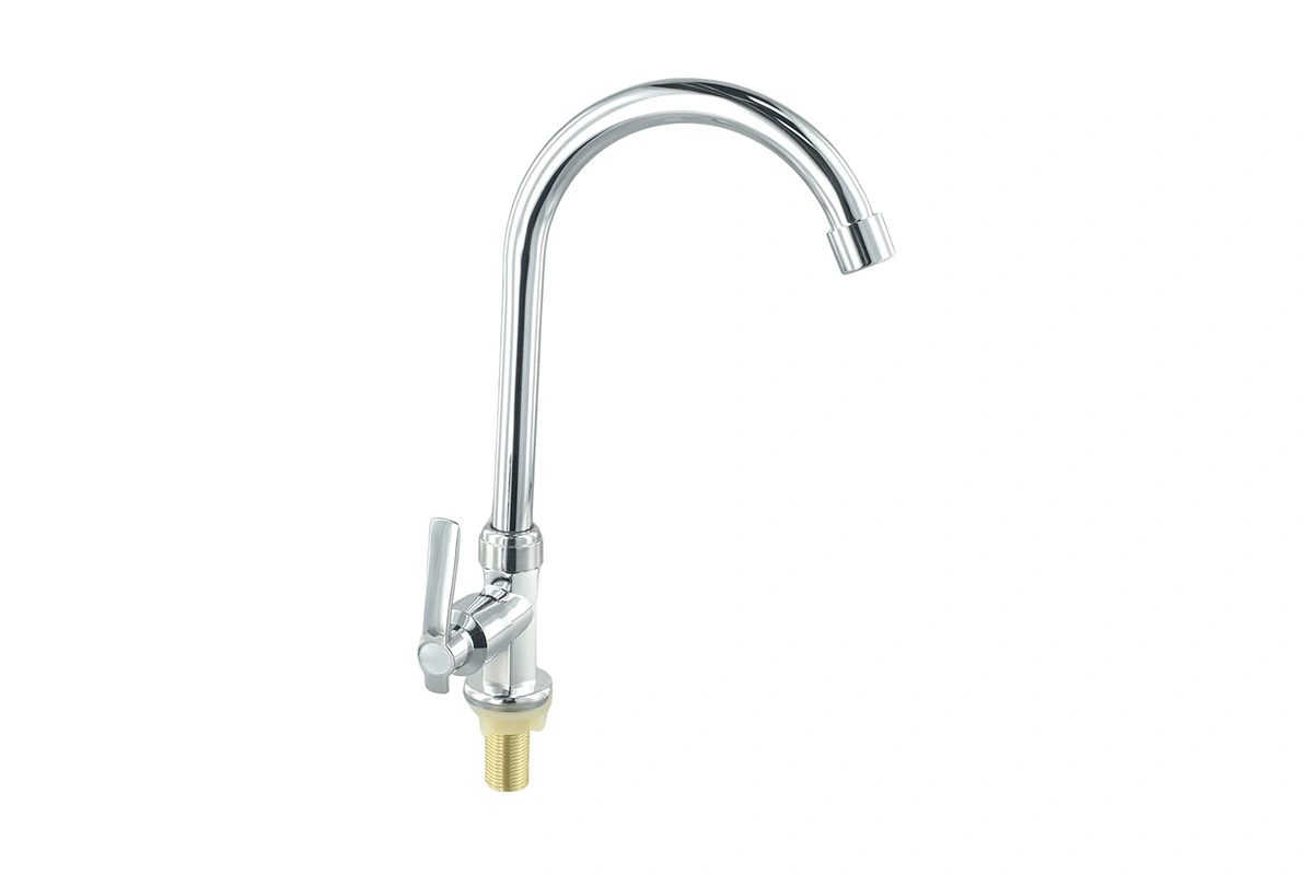 Classic curved spout faucet for elegant hotel guest rooms