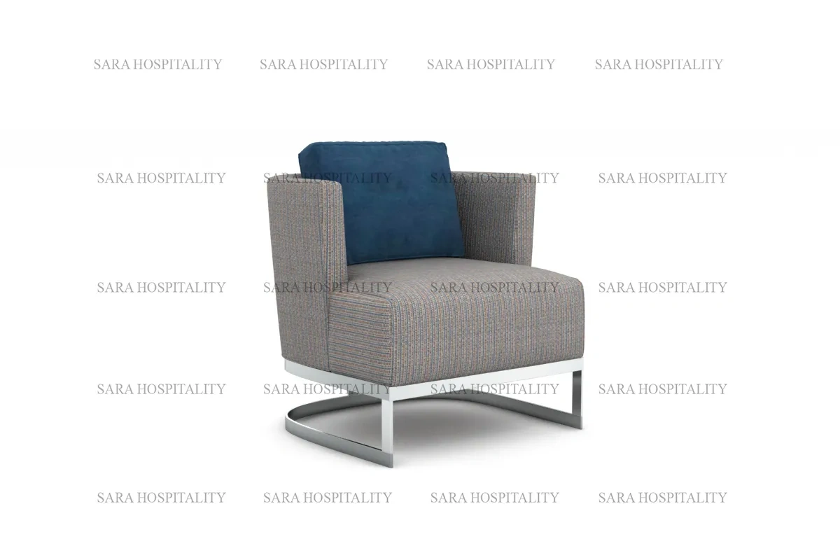 premium metal base lounge chair