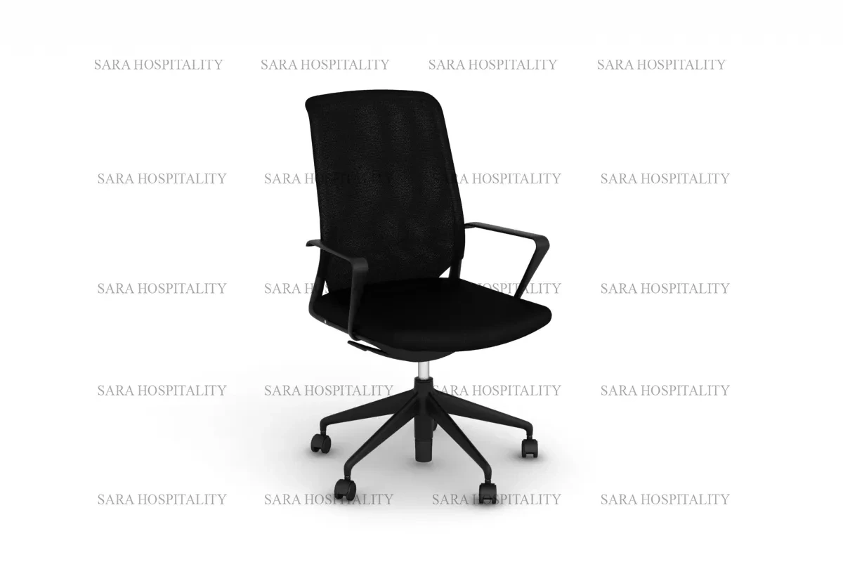 Breathable Mesh Ergonomic Chair for refreshing hotel morning lounges