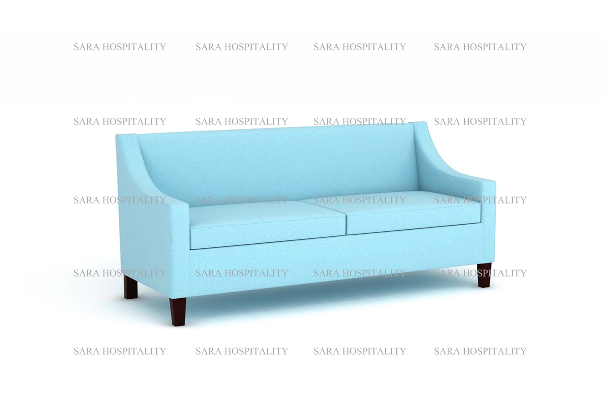 Modern Upholstered Hospitality Sofa – Light Blue - 3