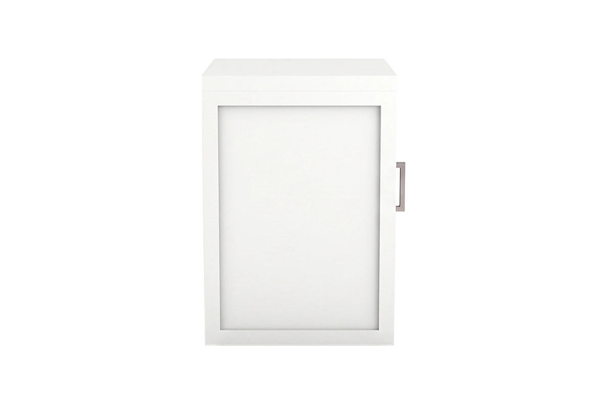 Sleek right hand door nightstand with smooth hinges and concealed cable channels
