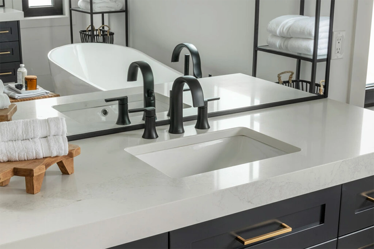 Timeless Classic Vanity Top for refined hotel ensuite bathrooms