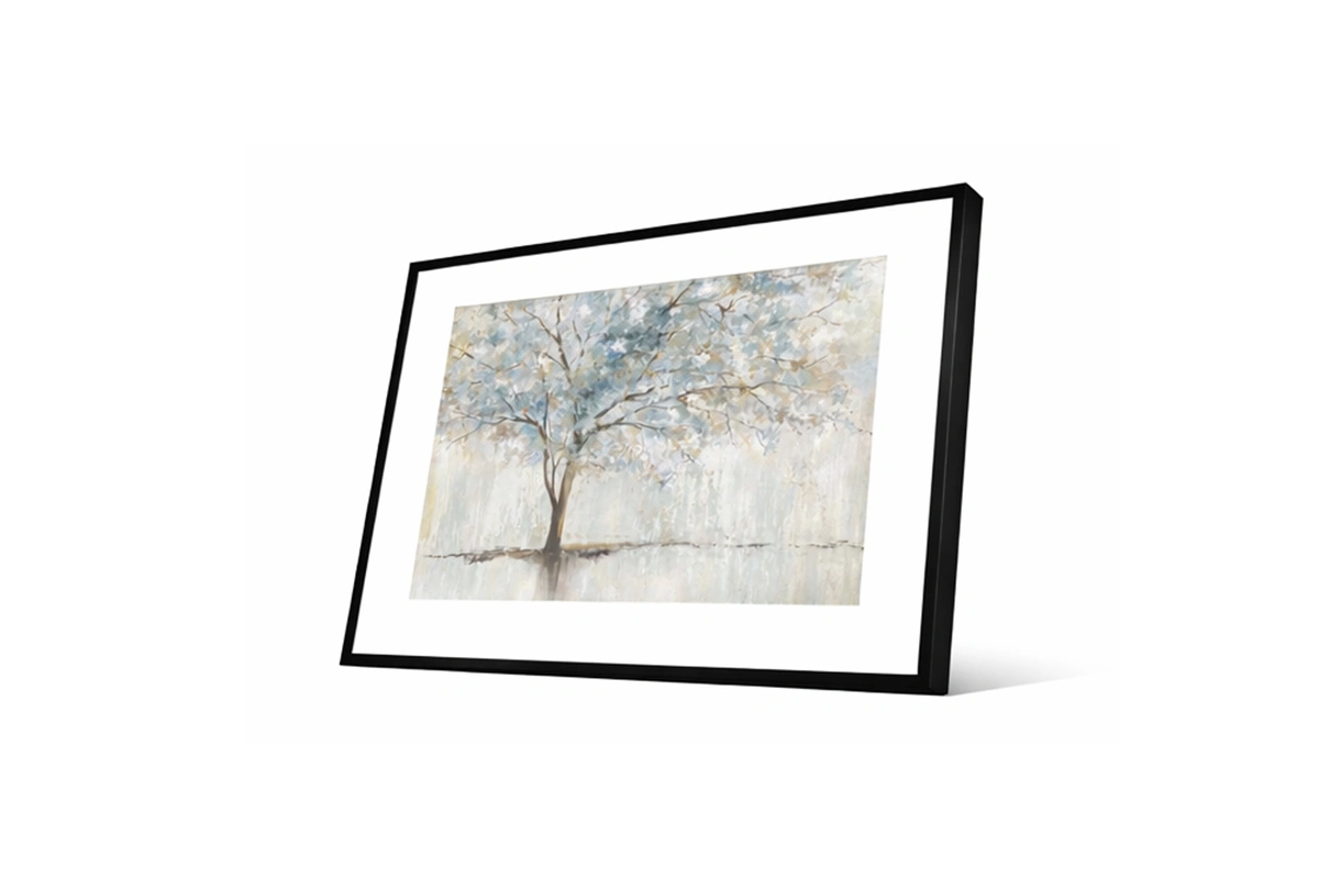 Minimalist nature art depicting an airy arrangement of delicate branches in soft earth tones