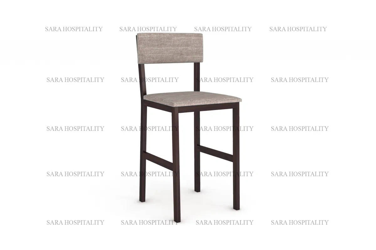 Stackable Minimalist Metal Dining Chair for commercial venues.