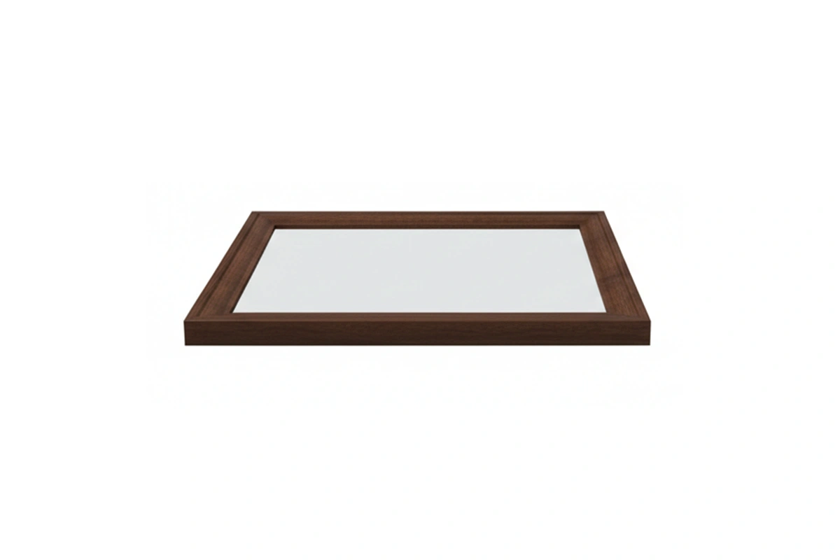 Traditional rectangular wall mirror with a decorative frame designed for luxury resort interiors