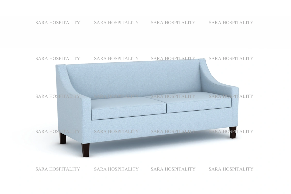 Modern Upholstered Hospitality Sofa – Light Blue - 1
